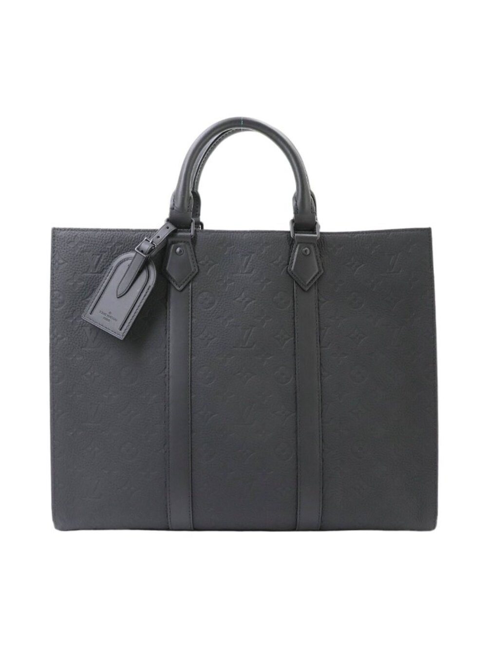 Louis Vuitton Monogram Taurillon Sac Plat Leather 2-Way Tote Shoulder Bag